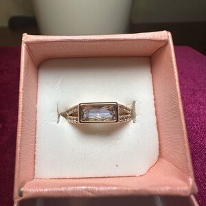 Bomb Party rose gold & brown ring size 7